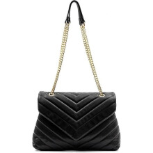 Bolso bandolera para mujer, ligero, con bolsillo y correa de cadena ajustable en V.