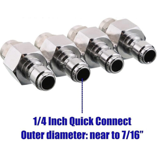 Bocal de alta pressão com suporte de 4 pinos e conector rápido de 1/4".