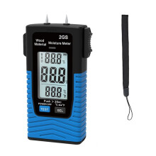 Holzfeuchtemessgerät, Digitales Hygrometer für Holz und Baustoffe, Messbereich 0,7 %-74,7 %, Temperaturmessung