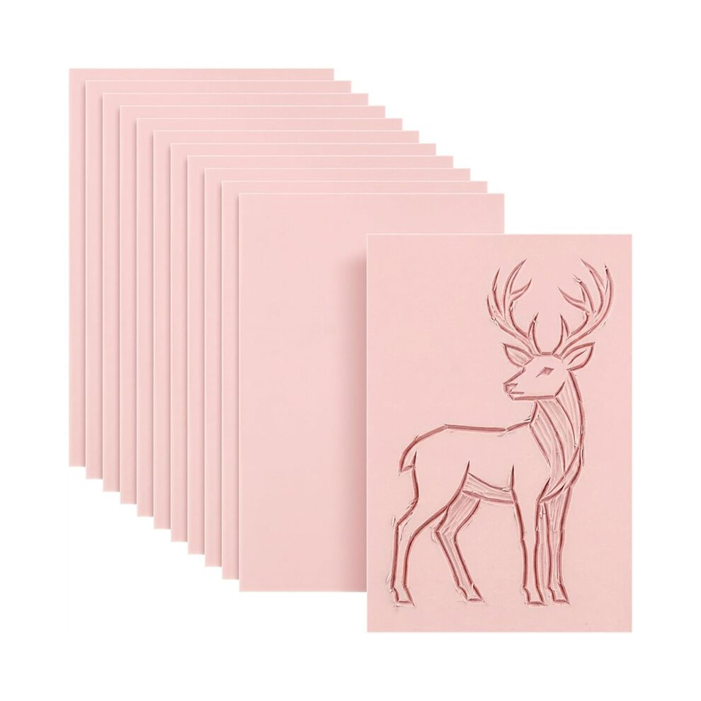 12Pcs 4"X6" Rubber Linoleum Blocks For Printmaking - Complete Stamp Carving Kit, Ideal For Linocut Block Printing, Diy 4711967993347