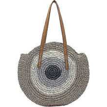 Damen-Schultertasche aus Korbgeflecht für den Sommerstrand