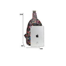 Weiße Damen-Brusttasche aus Leder für Reisen