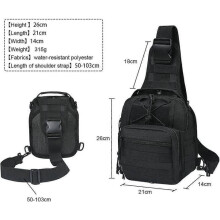 Taktische Molle-Brusttasche, brauner Militär-Mini-Rucksack