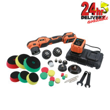 Power TEC Multi Head Cordless Polisher Kit Two 12V Batteries 6 Speed 92750PT