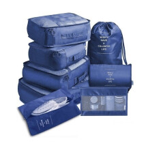 Conjunto de armazenamento de viagem ABC, caixa de segurança para balsa, cor: azul escuro