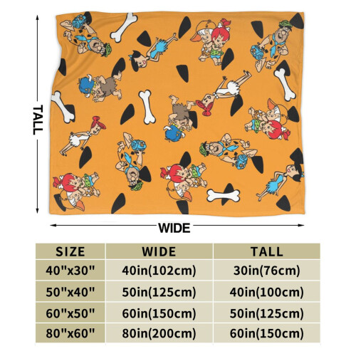 Flintstones pluche plaid 50x60 inch 2