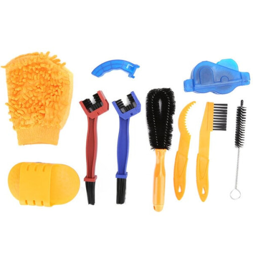 9pcs bicycle chain cleaner Clean Machine brushes for bicycle cleaning