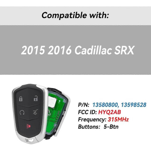 Car Key Fob Cadillac Srx Remote Key Replacement
