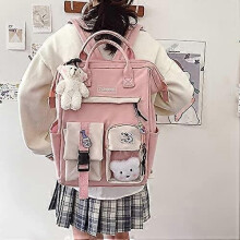 Damen- und Mädchenrucksack mit Teddybär-Clip