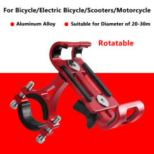 Suporte para celular (vermelho giratório) Suporte para celular para bicicleta
