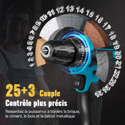 Cordless impact drill, screwdriver