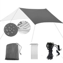 Zeltplane, Hängematte, Regenschutz, silberfarben, Selbstschutz