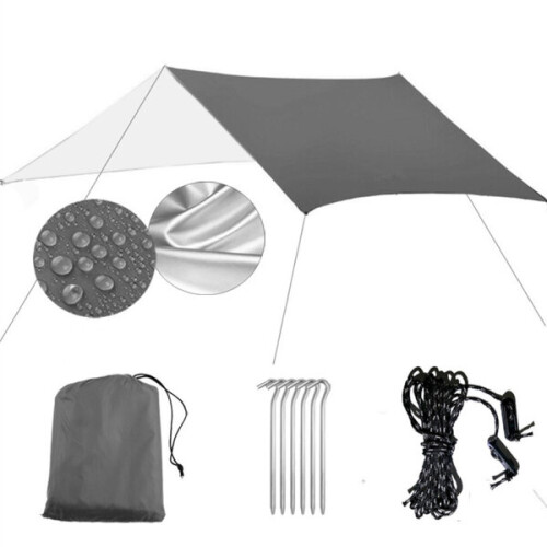 Bâche de tente, hamac, double-toit, protection argentée
