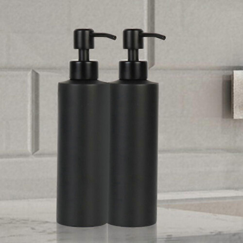 1pc Creative Shampoo Bottle Cosmetics Container Travel Refillable Bottle (Black) 2