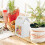 Portable kraft paper cookie box with handles12x8x6cm 4