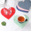 Silicone Heat-Resistant Placemat Heart-Shaped 4-Pack 6