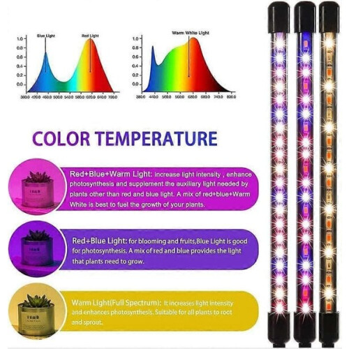 Lampada LED per piante da 40W con timer 3 9 12H 1