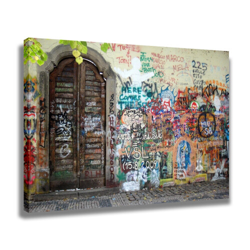 Prag Graffiti John Lennon Canvastavla 20x30cm 1