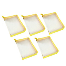 5er-Pack Reißverschlusstaschen, Transparente Dokumententaschen im A4-Format, Organizer, Tragetasche für Büro, Zuhause, Schule B