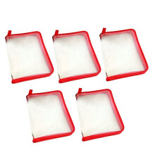 5 Pack Zipper Pouch, A4 Transparent File Bag Pouch Size Document Bag Organizer,Tote Bag for Workplace Home Educational A