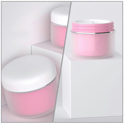 PP Cream Bottles Cosmetics Container for Storage Use 4Pcs Pink Set 1