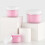 PP Cream Bottles Cosmetics Container for Storage Use 4Pcs Pink Set 3