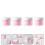 PP Cream Bottles Cosmetics Container for Storage Use 4Pcs Pink Set 4