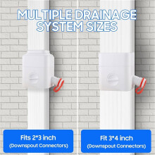 Downspout Diverter and Rain Bucket Diverter Kit for 3"X4" Downspouts,with Adjustable Valve and Filter,5-Foot Hose