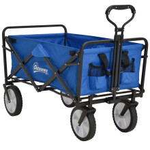Bollerwagen Faltbarer Handwagen 360 Gartenwagen Transportwagen Strandwagen mit Stahlrahmen Oxford 93 x 49 x 75-100 cm
