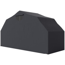 Motorrad Abdeckplane Faltbar Outdoor Motorradabdeckung Wasserdicht Winterfest XXL 345cmx135cmx191cm Schwarz