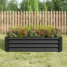 Hochbeet Metall Pflanzenbeet, Hochbeete für Garten aus robustem Stahlblech mit stabilem Design, Rostschutz und Langer Haltbarkeit, Hoch