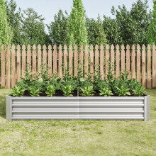 Hochbeet Metall Pflanzenbeet, Hochbeete für Garten aus robustem Stahlblech mit stabilem Design, Rostschutz und Langer Haltbarkeit, Hoch