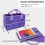 Bolsa preta com bolsos vermelhos 3