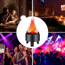 Lampe LED à Effet Flamme Artificielle, Style Feu de Camp, Décoration de Fête pour Bar, Scène et Maison, Prise UE