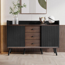 Sideboard mit drei Schubladen, exquisite Maserung. Sideboard für Schlafzimmer und Wohnzimmer, Moderne Holzfarbe-Sideboard mit Stauraumr