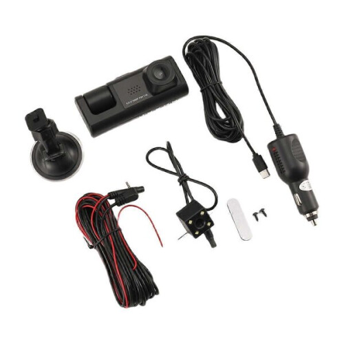 3 Camera Dash Cam 1080P 2 Inch Screen Dashcam Black Driver Recorder 2