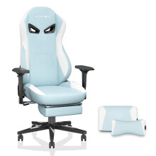 KORNOX Ergonomic Gaming Chair Fabric with Footrest for Adults,Office Chair High Back,Game Chair Racing Cloth Height Adjustable,Game Cha