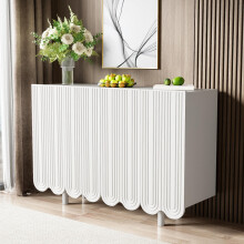 Sideboard, tropfenförmiges Sideboard mit geformten Türen und Pufferscharnier