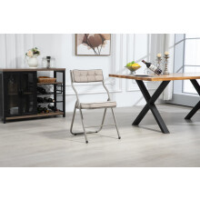 Folding Chairs 2 Pack - Foldable Dining Chairs with Cushion, Portable and Assembled Folding Extra Chair for Guests Kitchen Office Weddi