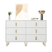 Elegantes Sideboard mit modernem Design, Kommode und viel Stauraum, goldene Griffe