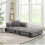 2-in-1 Folding Sofa with Sleep Function & USB/Type C Port & Storage,Compact Sofa Bed with Armrests for Small Spaces ,Guest Room & Loft 1