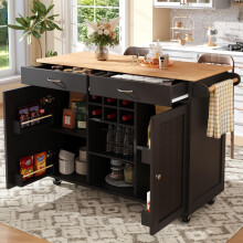 Moderne Kücheninsel(1024592cm), Küchenschrank, buffetschrank, Speisewagen mit Holzmaserung, buffetschrank, Multifunktionale Esstis