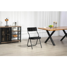 Folding Chairs 2 Pack - Foldable Dining Chairs with Cushion, Portable and Assembled Folding Extra Chair for Guests Kitchen Office Weddi