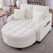 Multifunktionales Sofa, 2-in-1 Sofa-Bett, Aufbewahrungs-Hocker, atmungsaktiver hautfreundlicher Stoff, umweltfreundliches Eukalyptushol