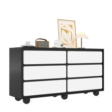 Sideboard, stilvolle Kommode mit sechs Schubladen – Frisiertisch im modernen Design, praktische Funktion.1403874,5cm