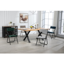Folding Chairs 2 Pack - Foldable Dining Chairs with Cushion, Portable and Assembled Folding Extra Chair for Guests Kitchen Office Weddi