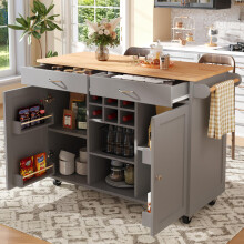 Moderne Kücheninsel(1024592cm), Küchenschrank, buffetschrank, Speisewagen mit Holzmaserung, buffetschrank, Multifunktionale Esstis