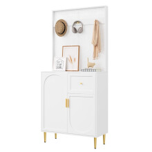 Garderoben-Set, Kompaktgarderoben,Flurgarderobe,Dielenschrank Wandschrank Regal Diele & Flur Kleiderschrank Paneelen Schuhschrank, (BxH