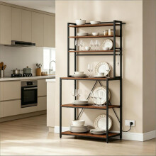 Moderner Stil Display-Regal,Coffee Bar Station,Küchenregal mit Steckdosen,Küchenkomode,Mini Küche Arbeitsstation