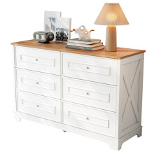 Modernes Sideboard mit sechs Schubladen, minimalistisches Design, geeignet für Wohnzimmer, Esszimmer oder Flur. Maße: 120 x 40 x 76 cm